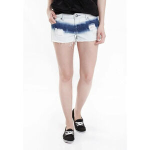 Volcom High Voltage Cut Off Destroyed Denim Jean Shorts Size 13 Jr Summer Beachy